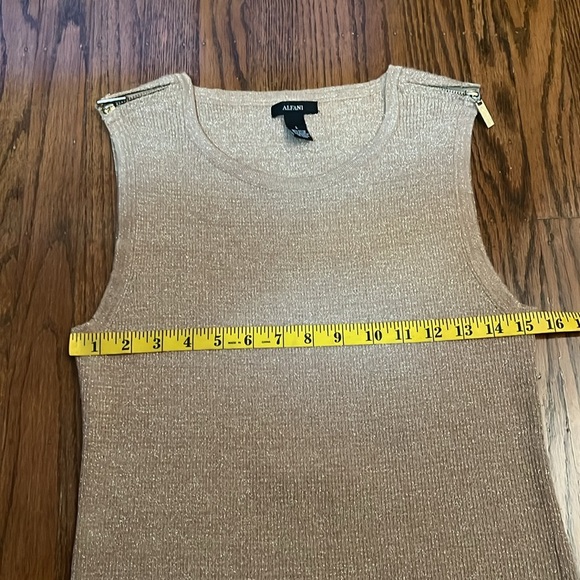 Alfani Ribbed Knit Metallic Scoop Neck Sweater Size L - Picture 11 of 12